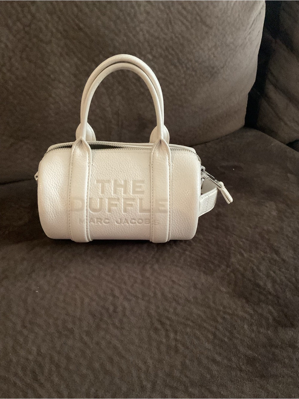 Marc Jacobs Mini Duffle Leather Satchel in White